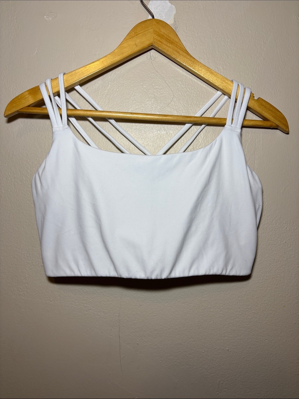 White Strappy Cropped Tank Top